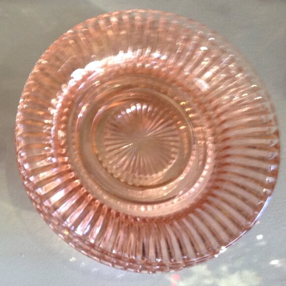8 Vintage Pink Depression Glass Queen Mary 6" Plates/Saucer - Picture 2 of 4